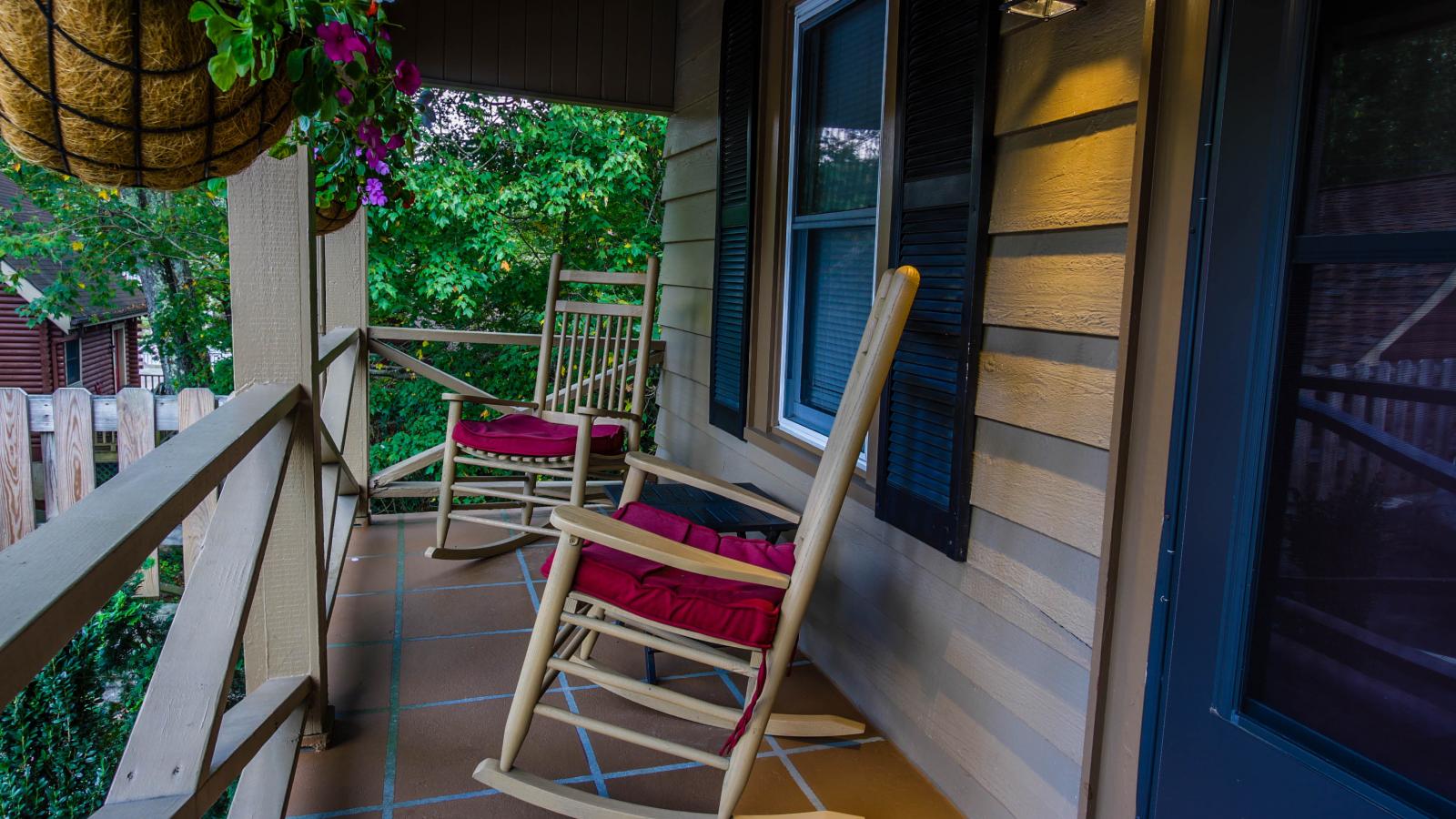 Rocking chair on porch